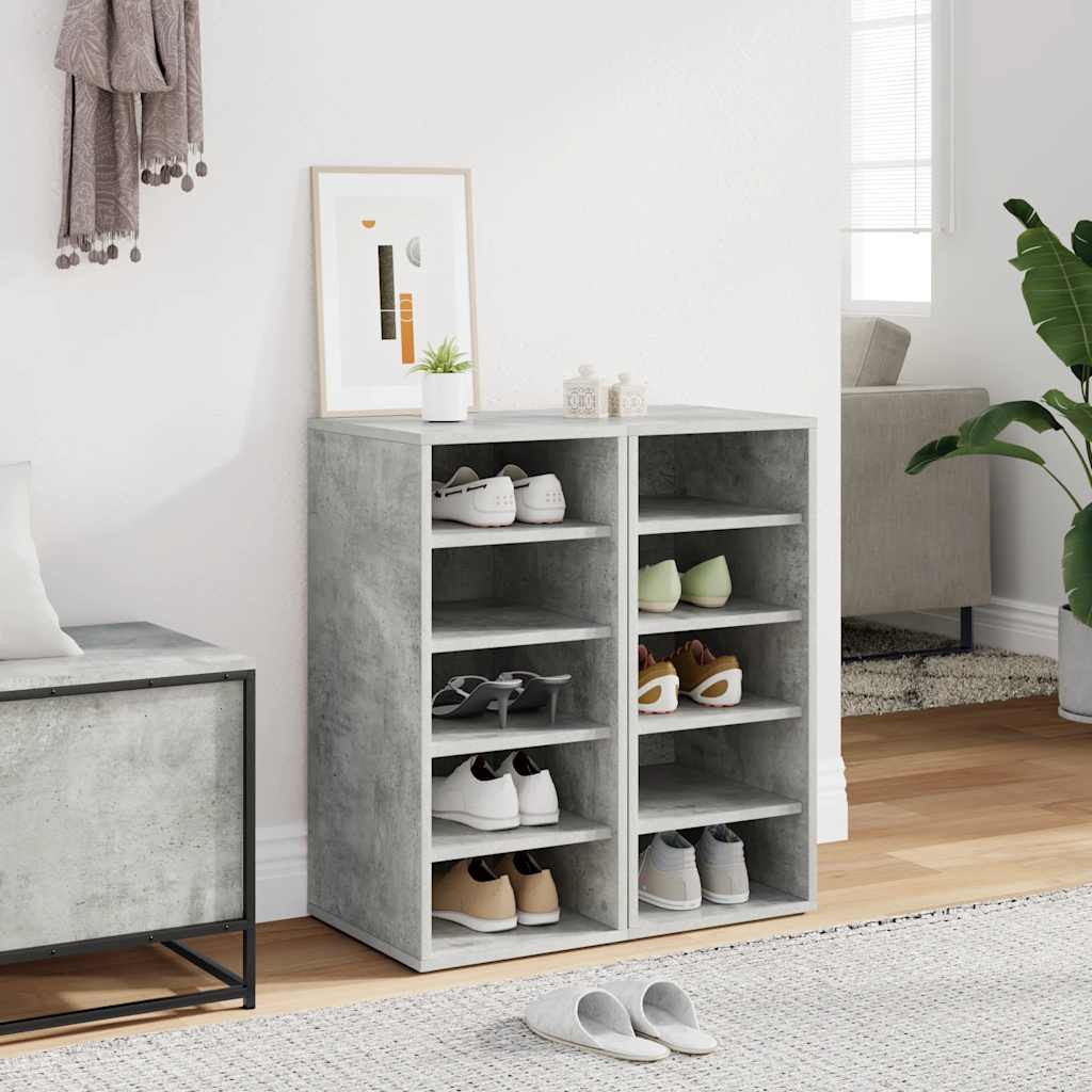 vidaXL Kenkäkaapit 2 kpl betoninharmaa 31,5x35x70 cm tekninen puu