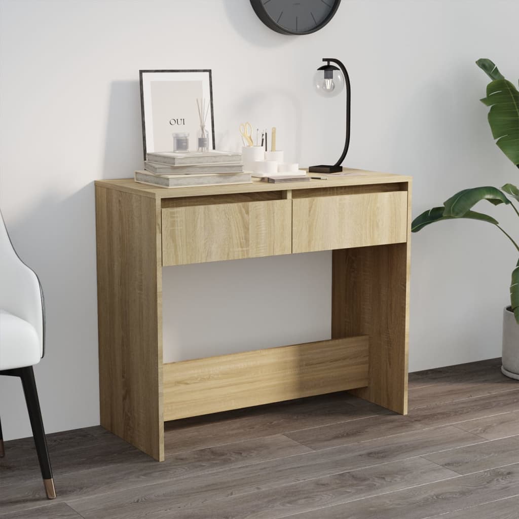 vidaXL Konsolipöytä Sonoma-tammi 89x41x76,5 cm tekninen puu