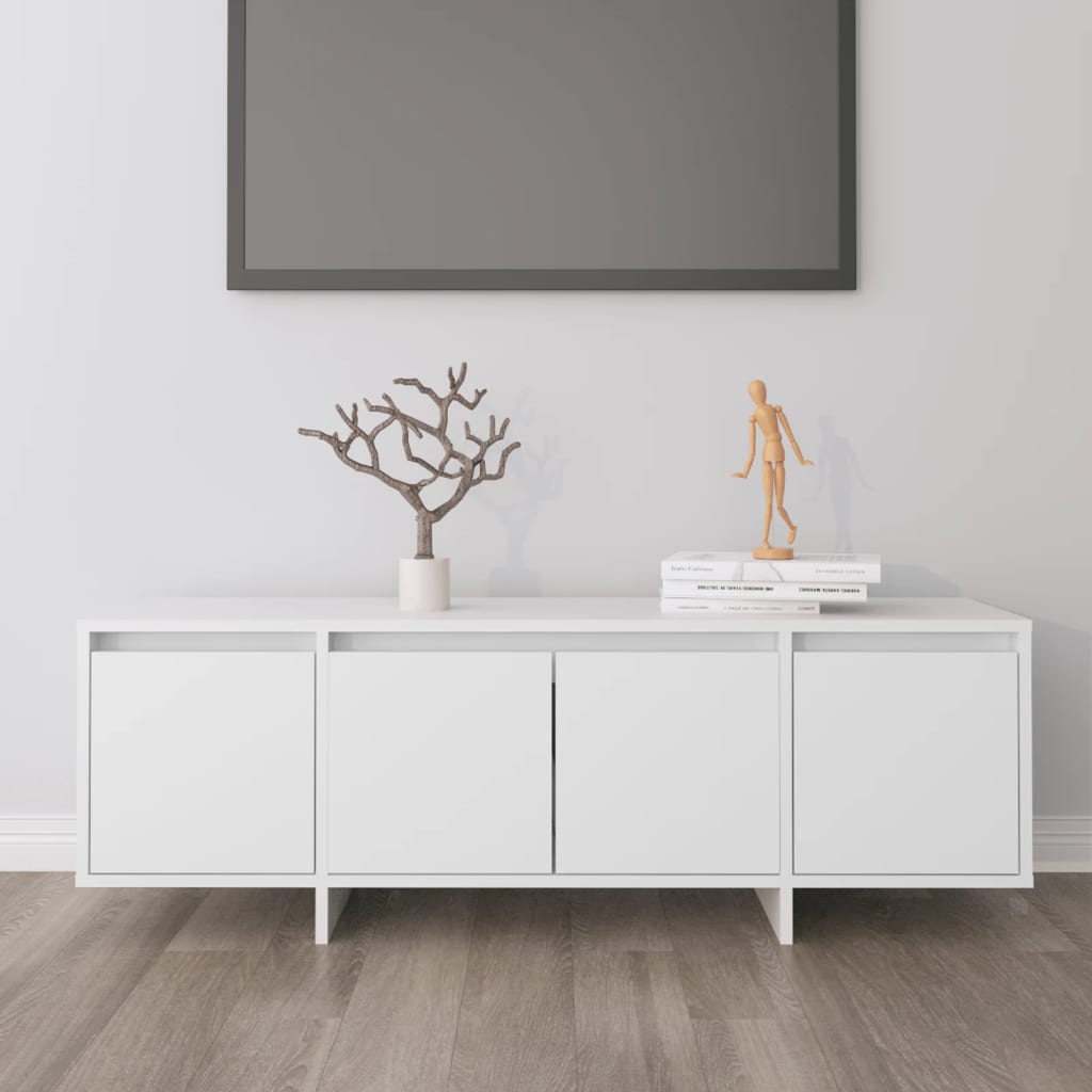 vidaXL TV-taso valkoinen 120x30x40,5 cm tekninen puu