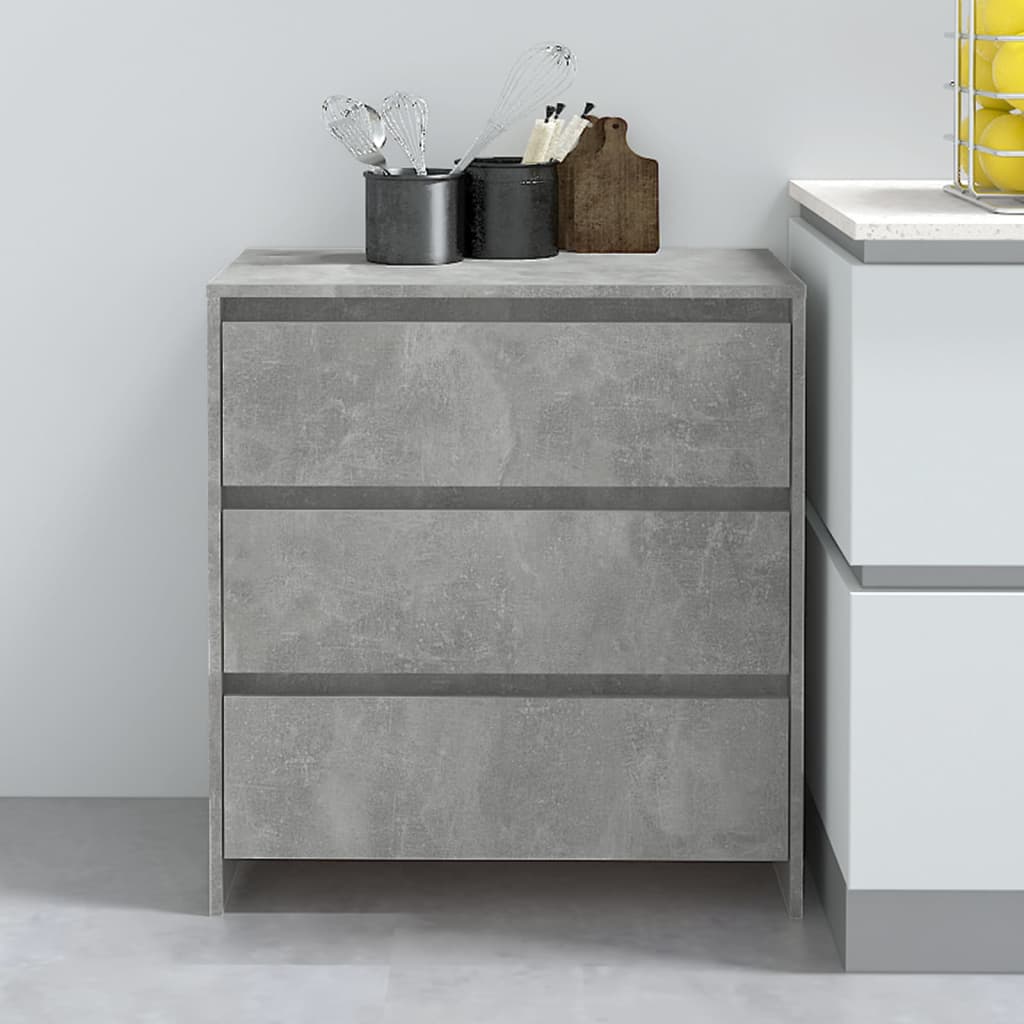 vidaXL Senkki betoninharmaa 70x41x75 cm tekninen puu