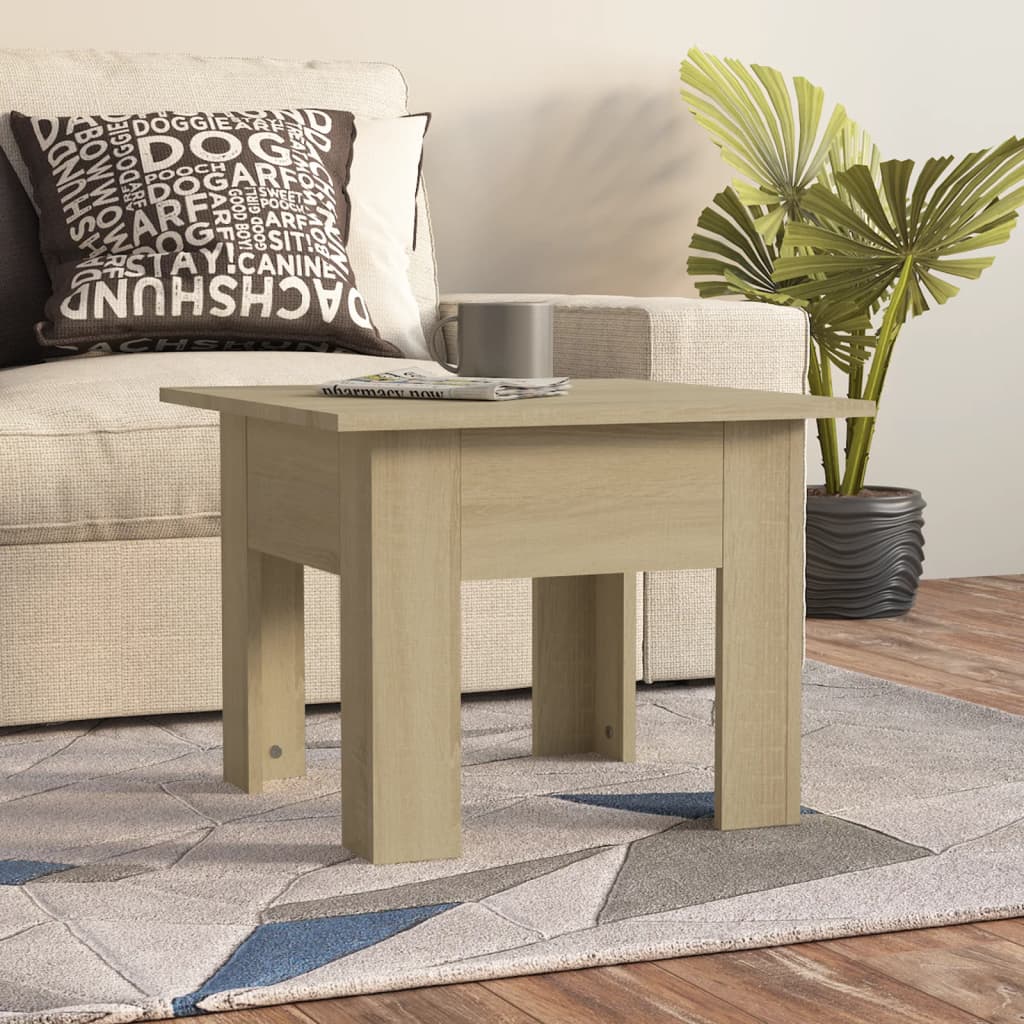 vidaXL Sohvapöytä Sonoma-tammi 55x55x42 cm lastulevy