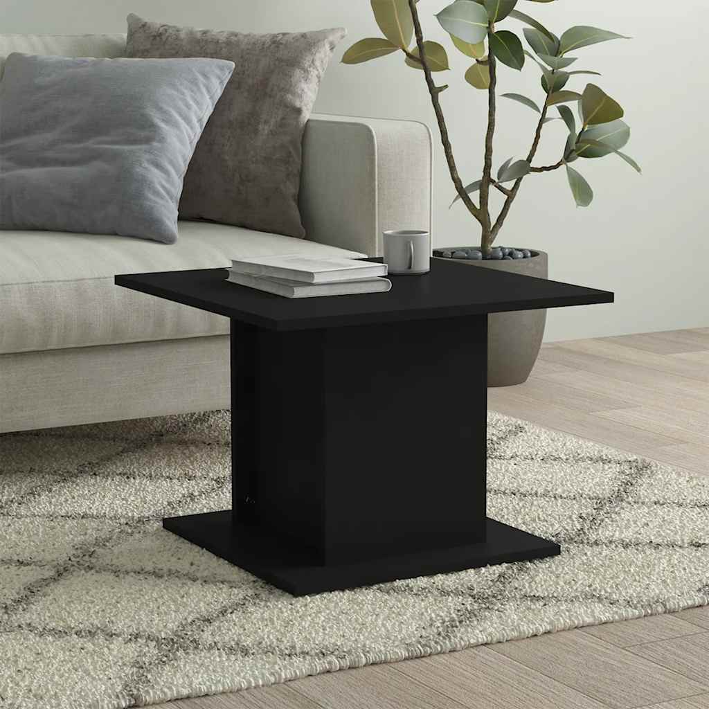vidaXL Sohvapöytä musta 55,5x55,5x40 cm tekninen puu