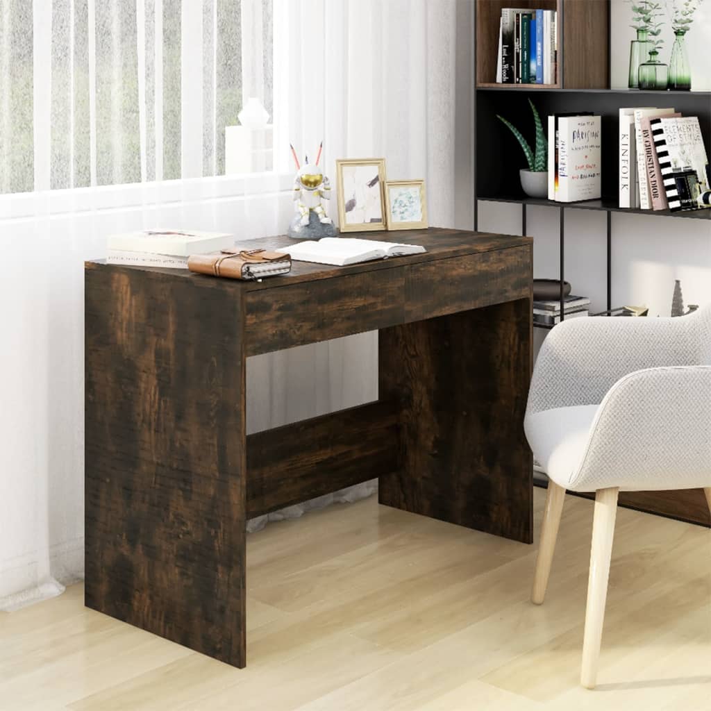 vidaXL Työpöytä savutammi 101x50x76,5 cm lastulevy