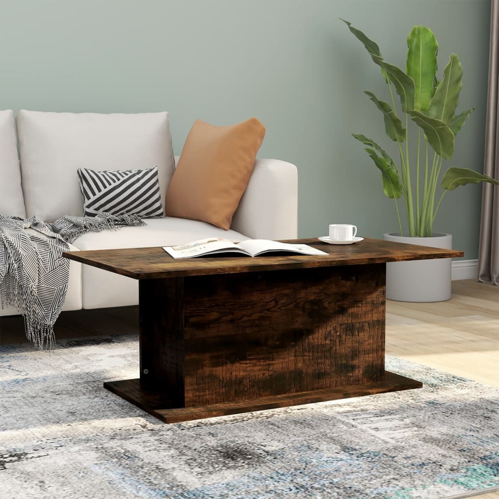 vidaXL Sohvapöytä savutammi 102x55,5x40 cm tekninen puu