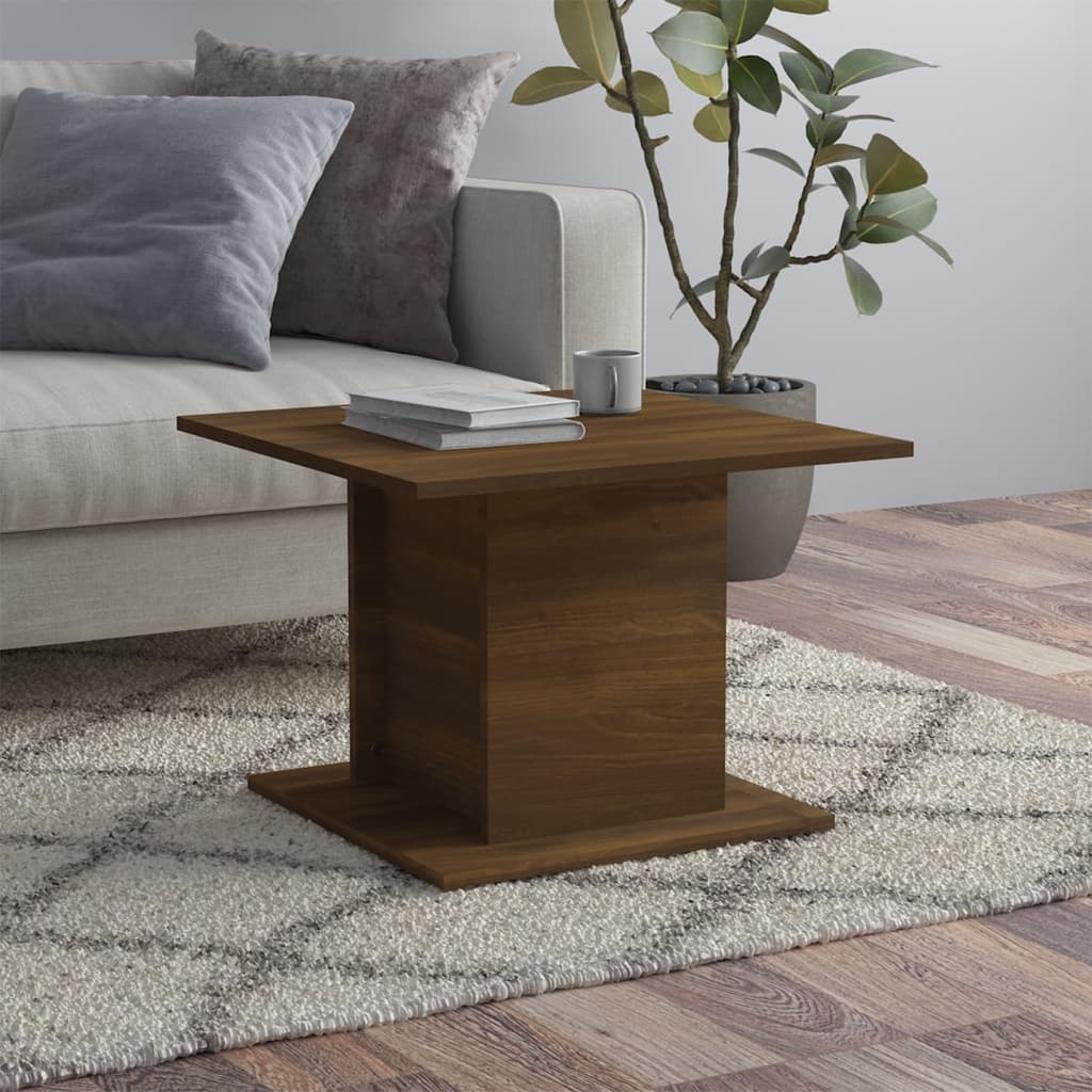 vidaXL Sohvapöytä ruskea tammi 55,5x55,5x40 cm tekninen puu