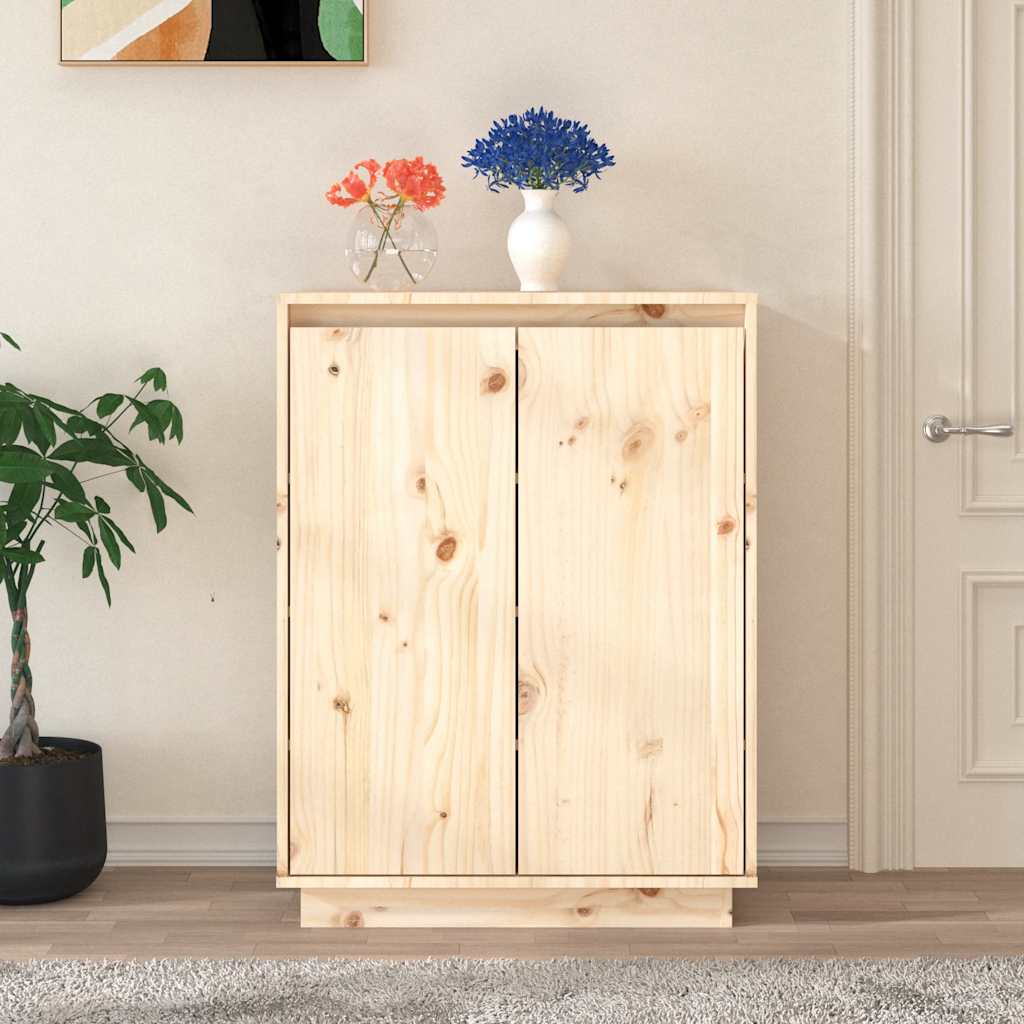 vidaXL Kenkäkaappi 60x35x80 cm täysi mänty