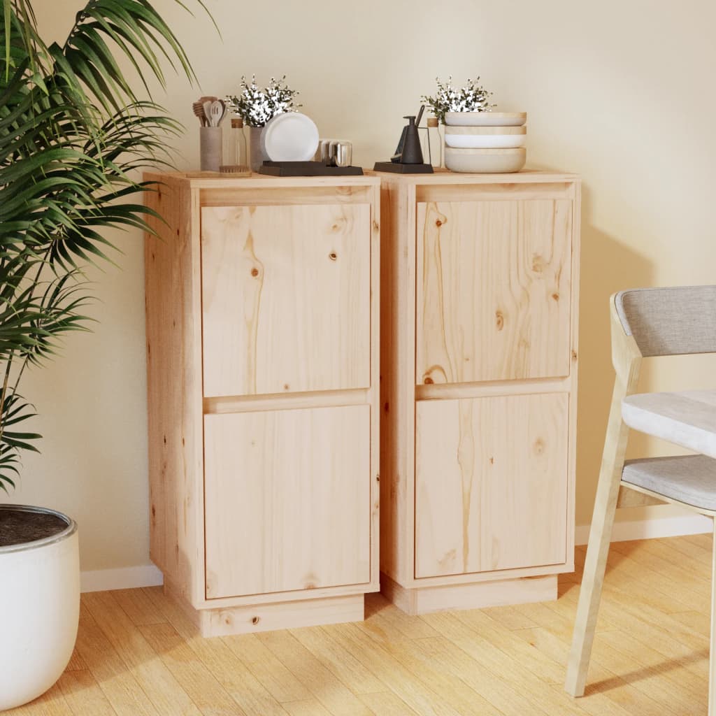 vidaXL Senkit 2 kpl 31,5x34x75 cm täysi mänty