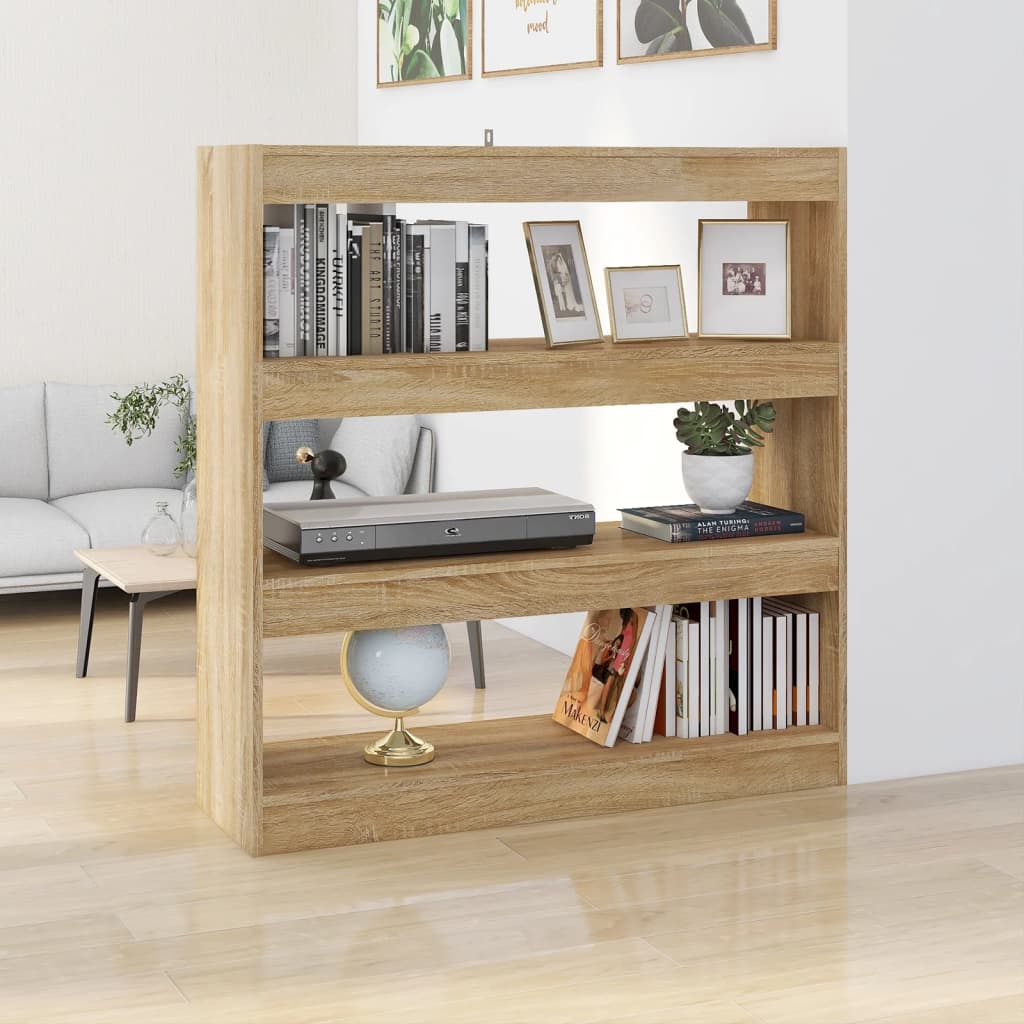 vidaXL Kirjahylly/tilanjakaja Sonoma-tammi 100x30x103 cm