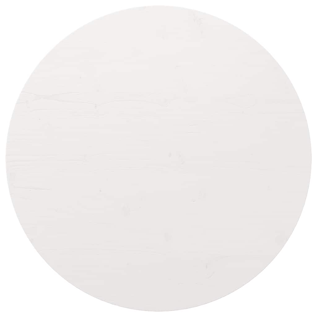 vidaXL Pöytälevy valkoinen Ø90x2,5 cm täysi mänty