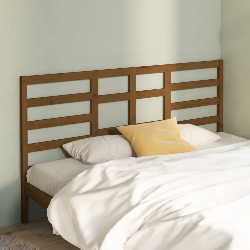 vidaXL Sängynpääty hunajanruskea 206x4x104 cm täysi mänty