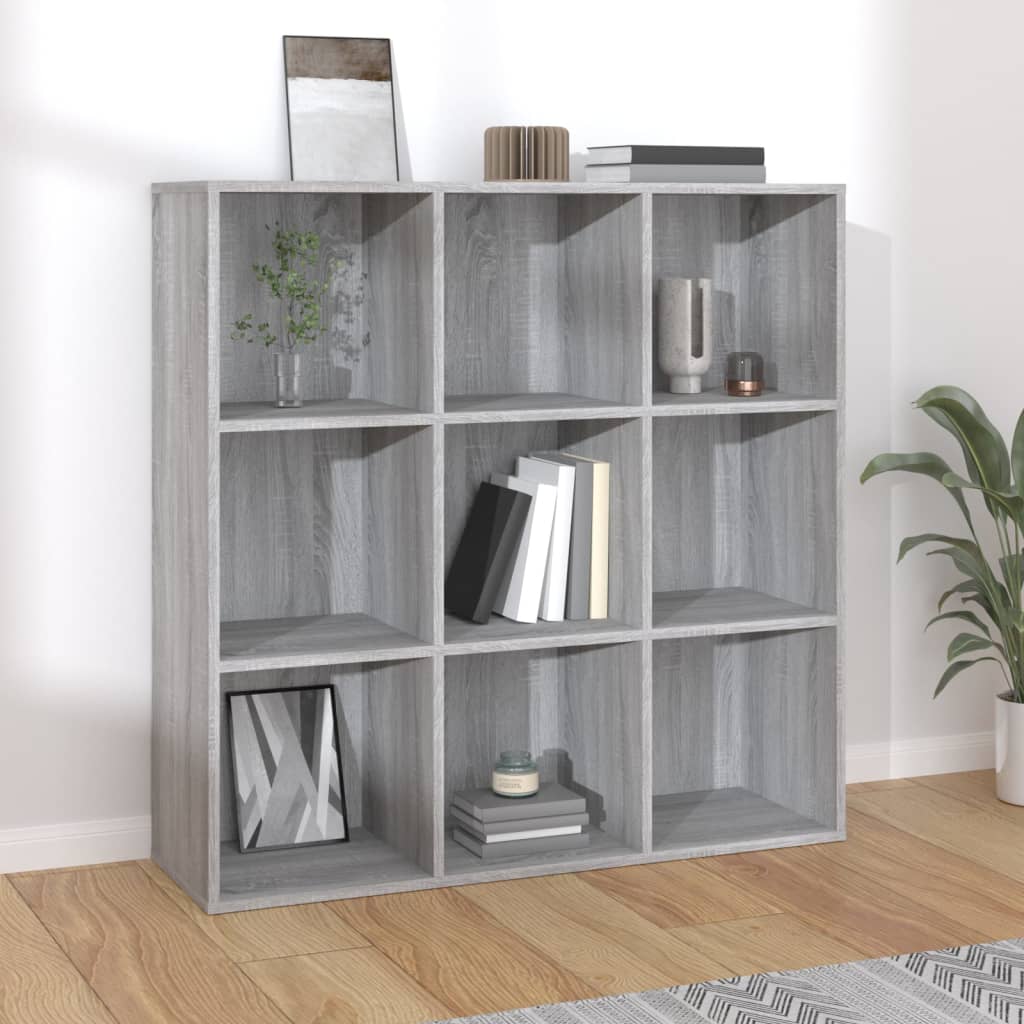 vidaXL Kirjahylly harmaa Sonoma 98x29x97,5 cm