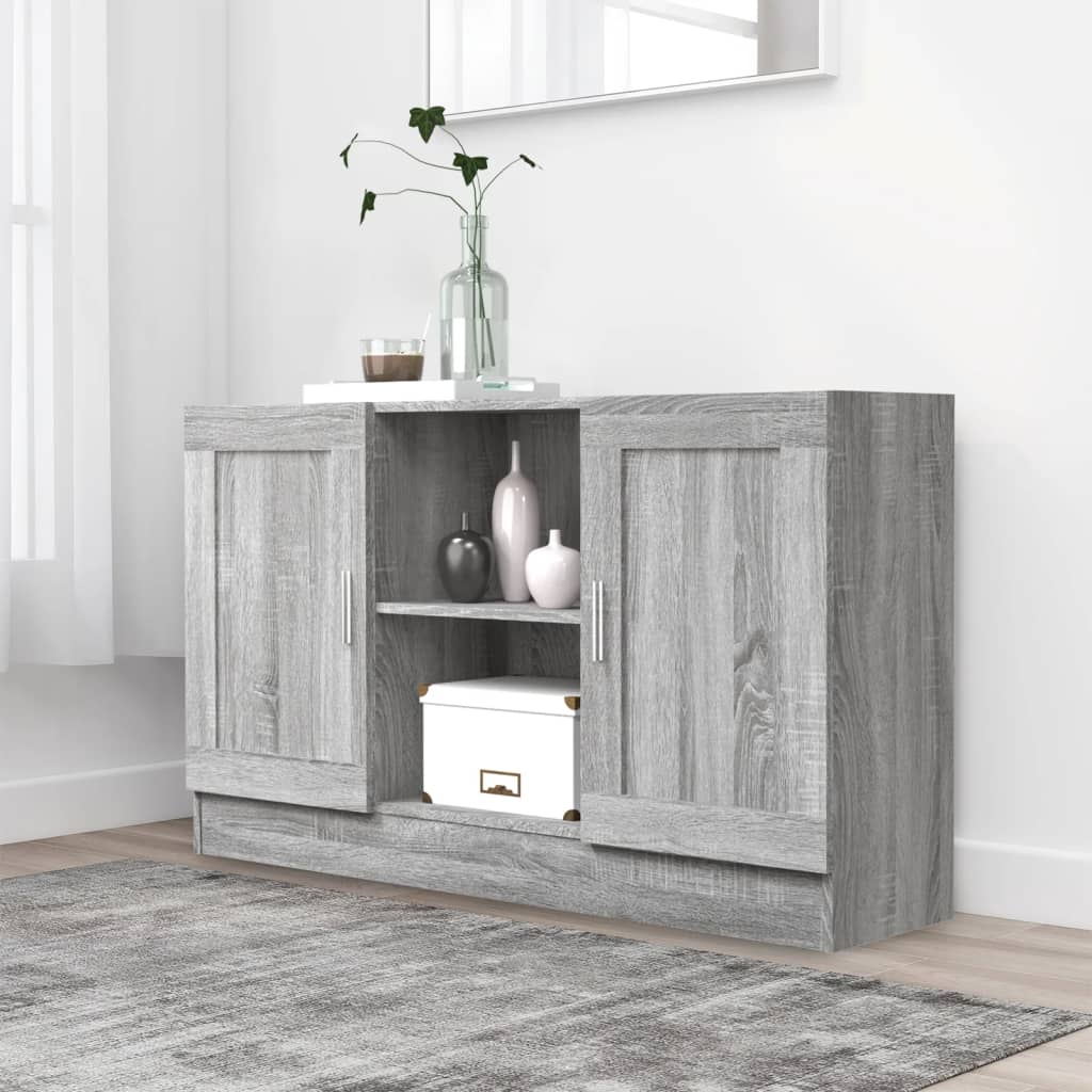 vidaXL Senkki harmaa Sonoma 120x30,5x70 cm tekninen puu