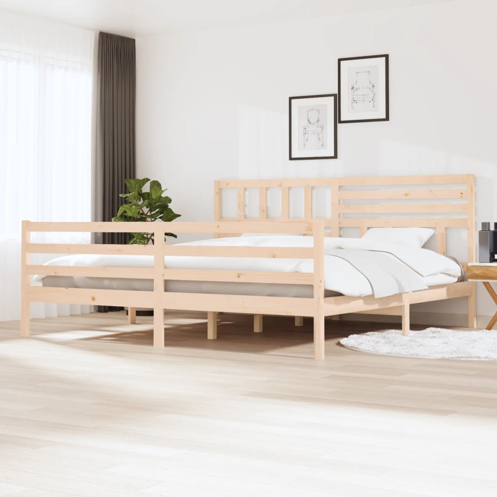 vidaXL Sängynrunko ilman patjaa massiivipuu 200x200 cm