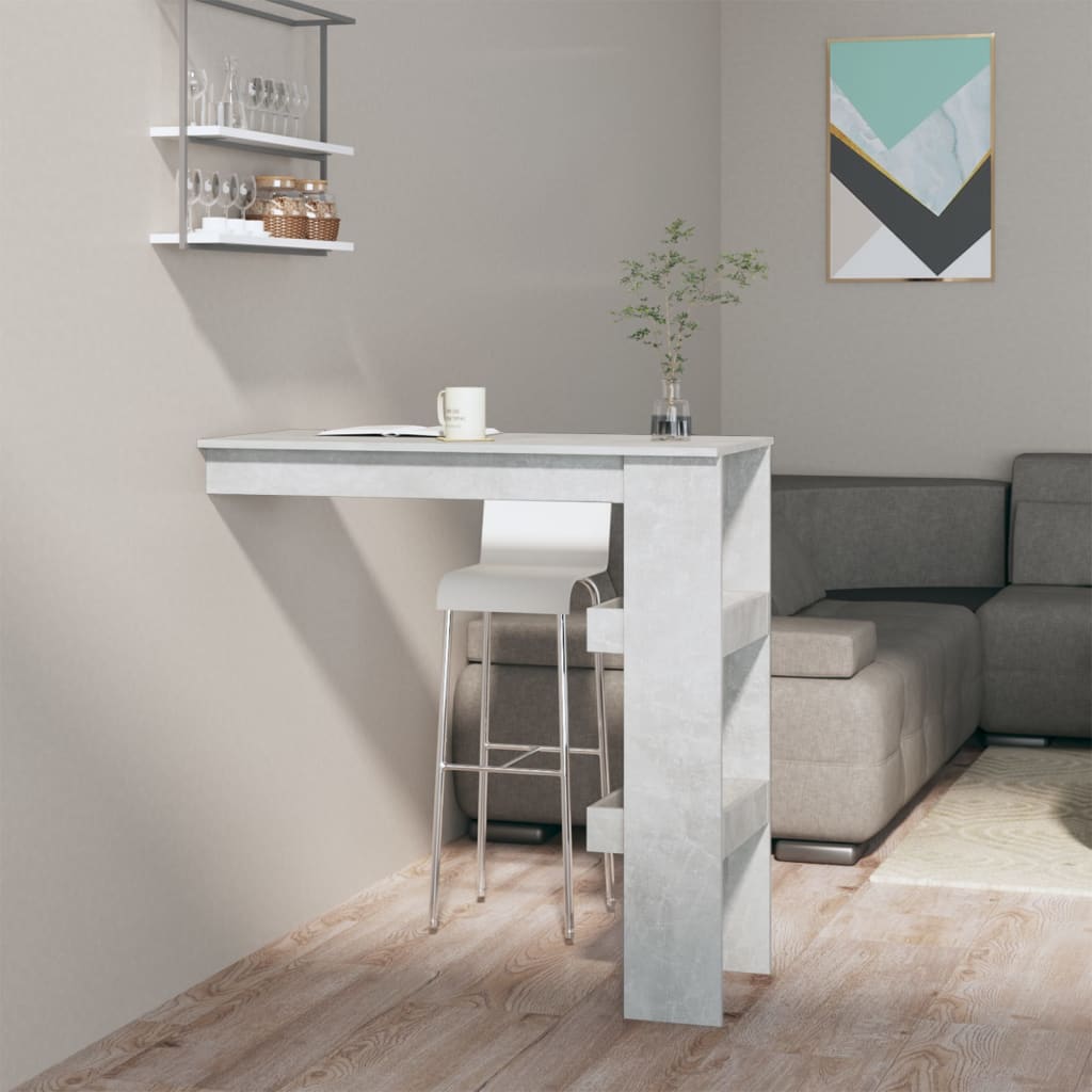 vidaXL Seinäkiinnitettävä baaripöytä harm. 102x45x103,5cm tekninen puu
