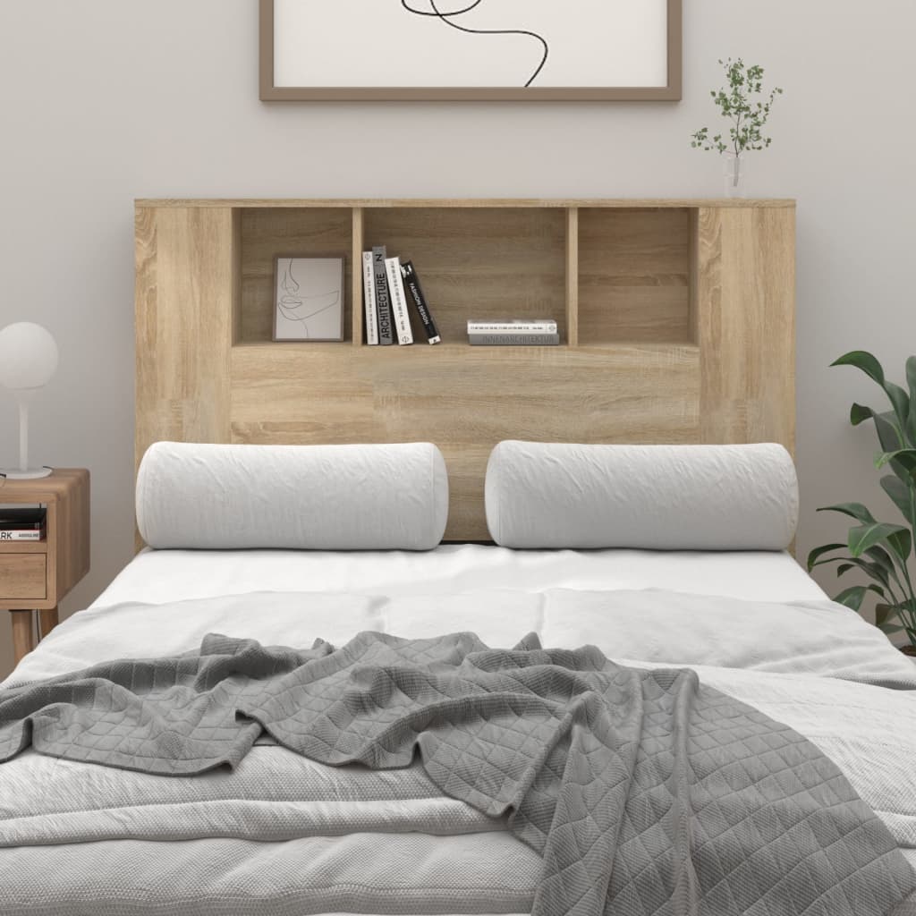 vidaXL Sängynpääty säilytystilalla Sonoma-tammi 120x18,5x102,5 cm