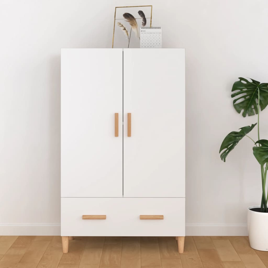 vidaXL Kaappi valkoinen 70x31x115 cm tekninen puu