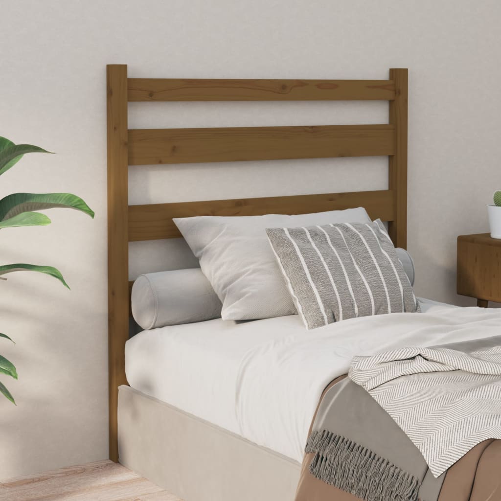 vidaXL Sängynpääty hunajanruskea 106x4x100 cm täysi mänty