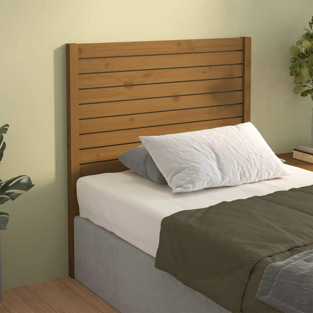 vidaXL Sängynpääty hunajanruskea 106x4x100 cm täysi mänty