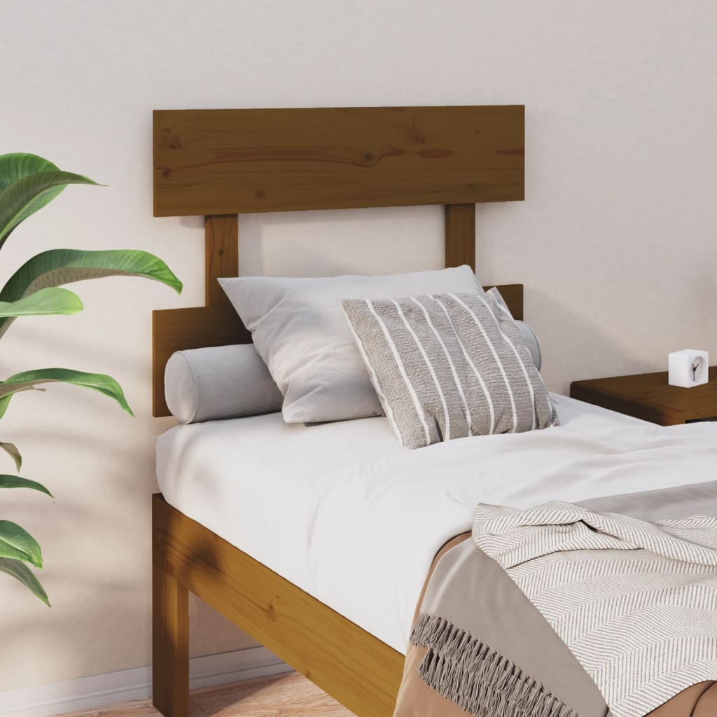 vidaXL Sängynpääty hunajanruskea 103,5x3x81 cm täysi mänty