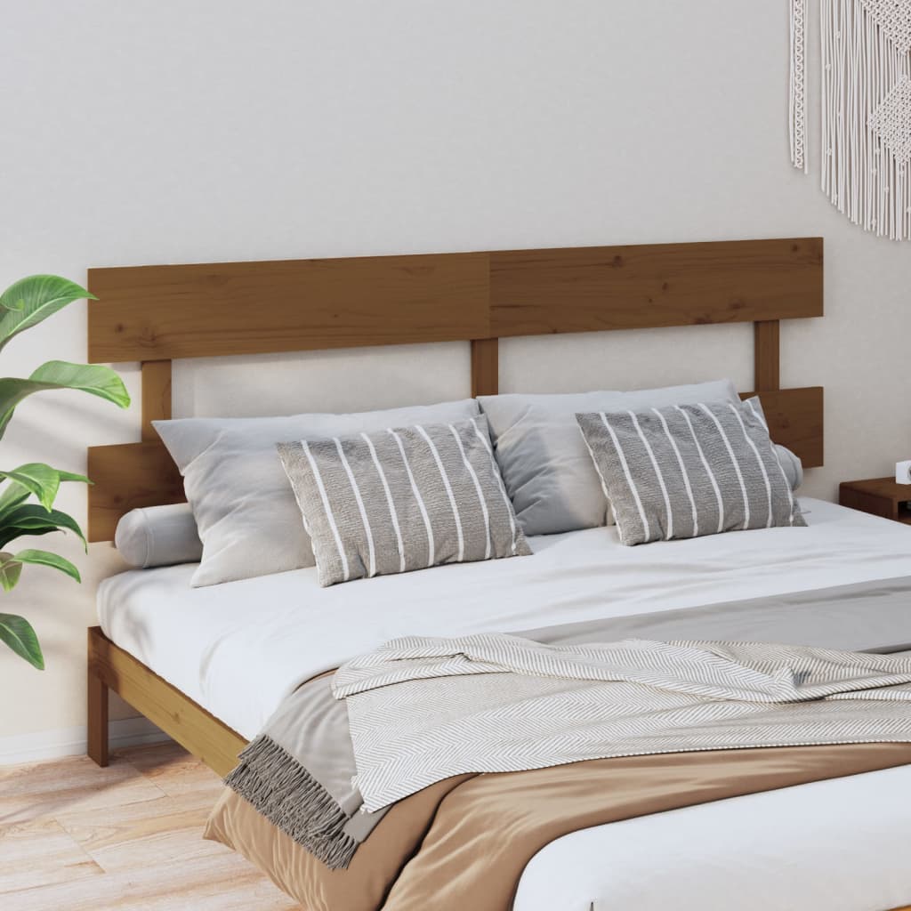 vidaXL Sängynpääty hunajanruskea 184x3x81 cm täysi mänty