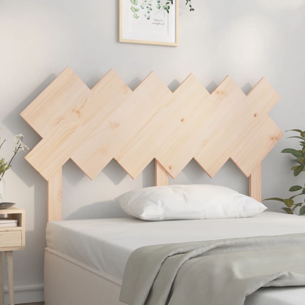 vidaXL Sängynpääty 132x3x81 cm täysi mänty