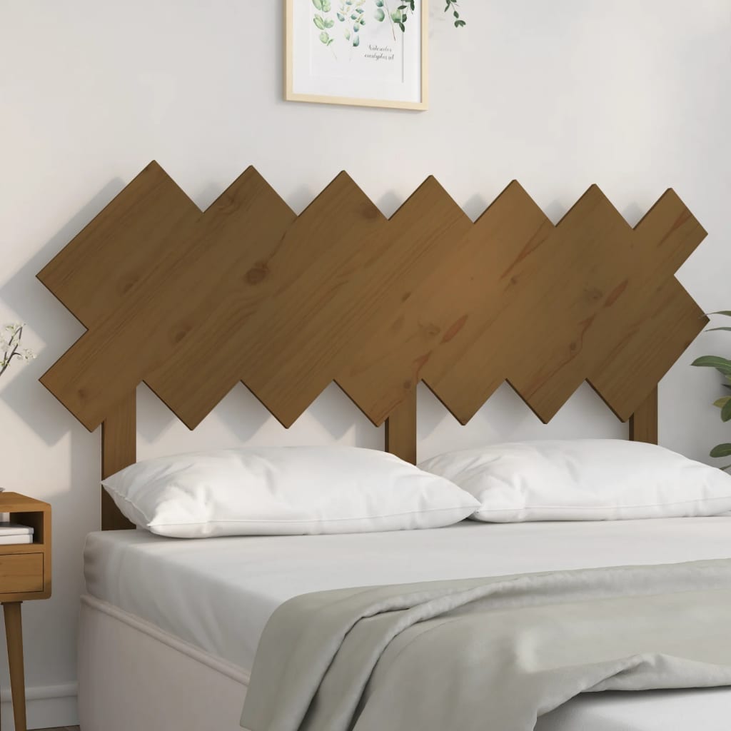 vidaXL Sängynpääty hunajanruskea 151,5x3x81 cm täysi mänty