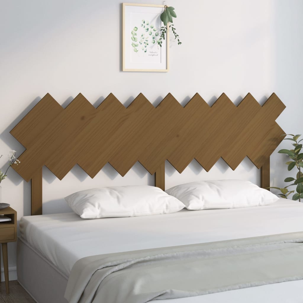 vidaXL Sängynpääty hunajanruskea 178x3x80,5 cm täysi mänty