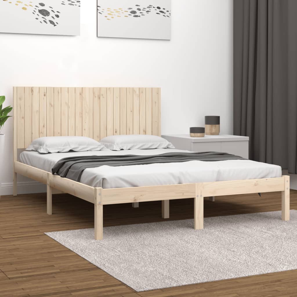 vidaXL Sänky ilman patjaa 200x200 cm täysi mänty