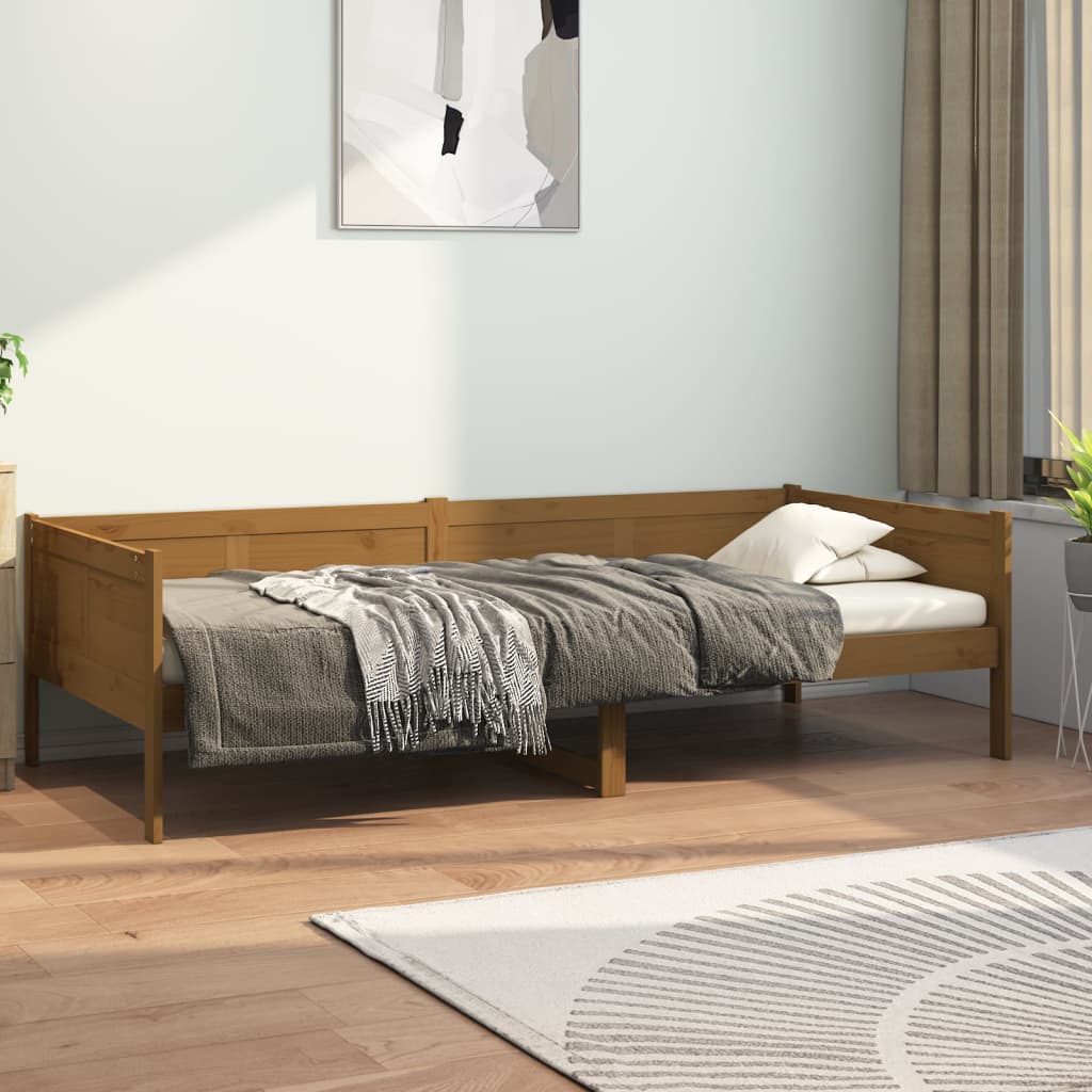 vidaXL Sohvasänky hunajanruskea täysi mänty 90x190 cm