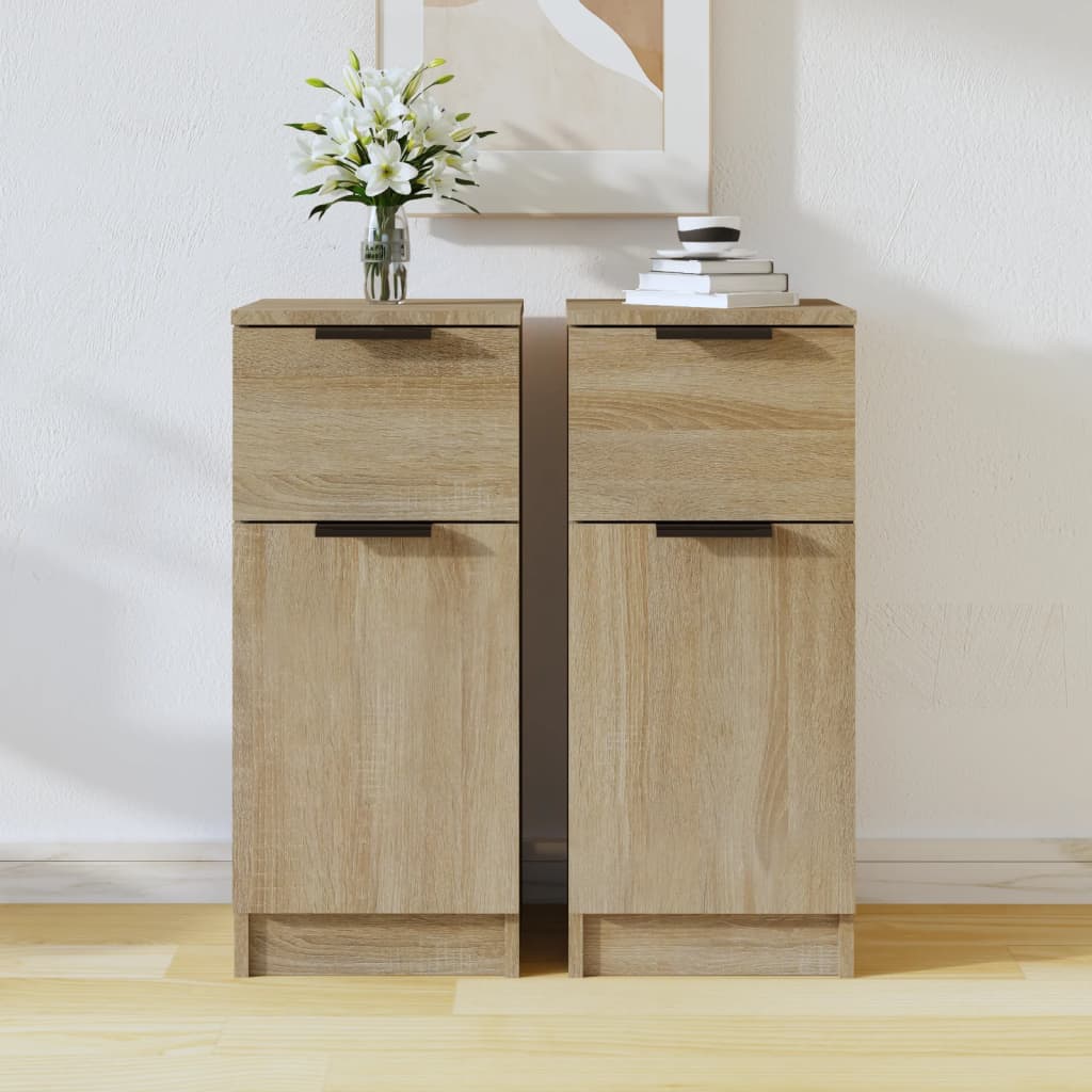vidaXL Senkit 2 kpl Sonoma-tammi 30x30x70 cm tekninen puu