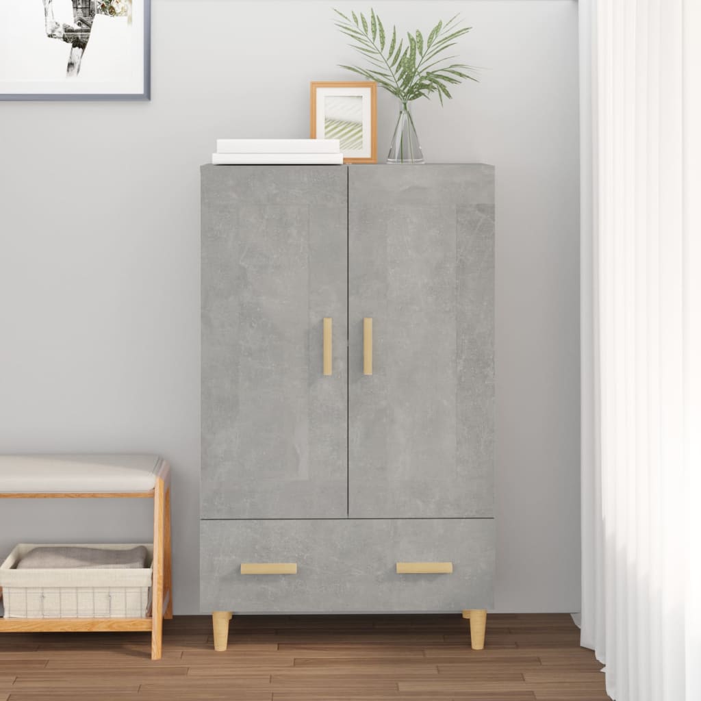 vidaXL Kaappi betoninharmaa 70x31x115 cm tekninen puu