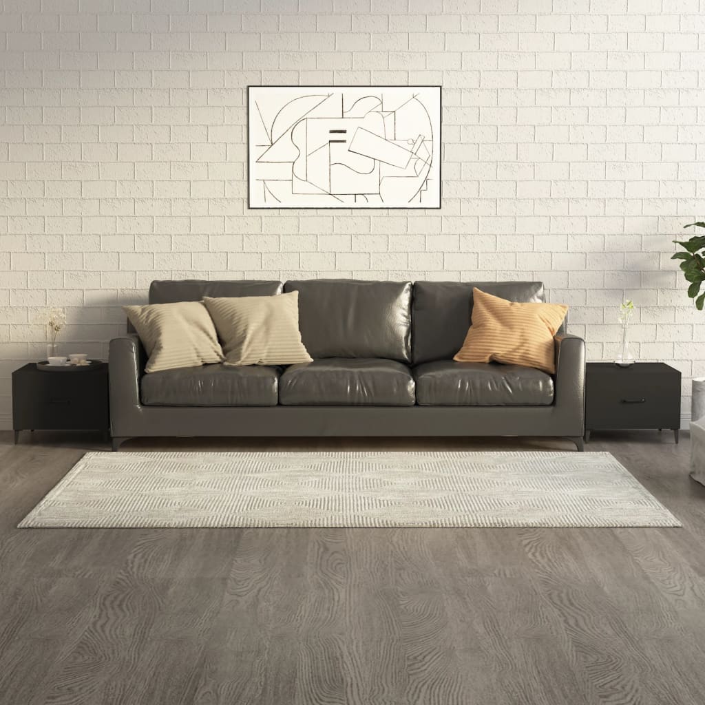 vidaXL Sohvapöytä metallijaloilla 2 kpl musta 50x50x40 cm