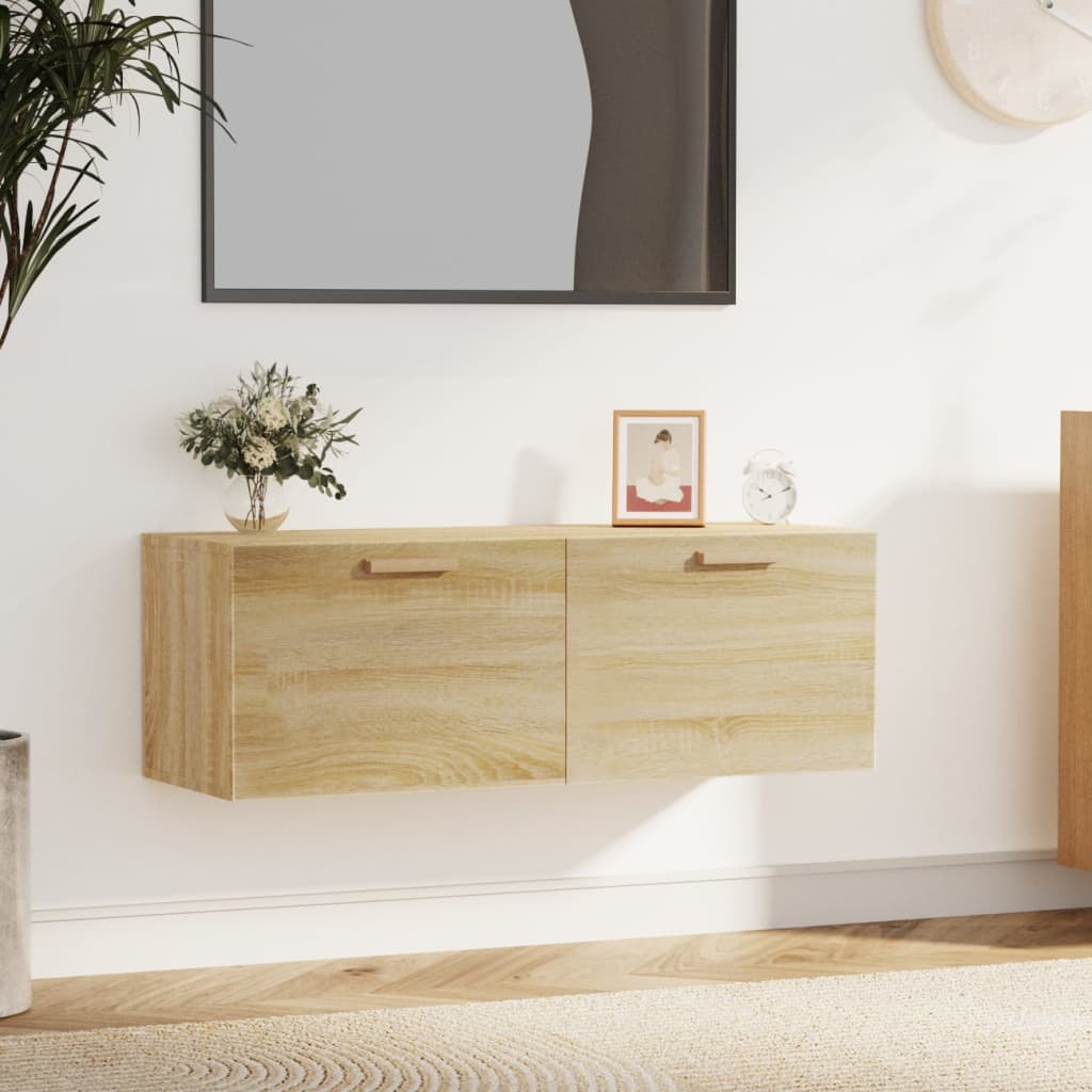 vidaXL Seinäkaappi Sonoma-tammi 100x36,5x35 cm tekninen puu