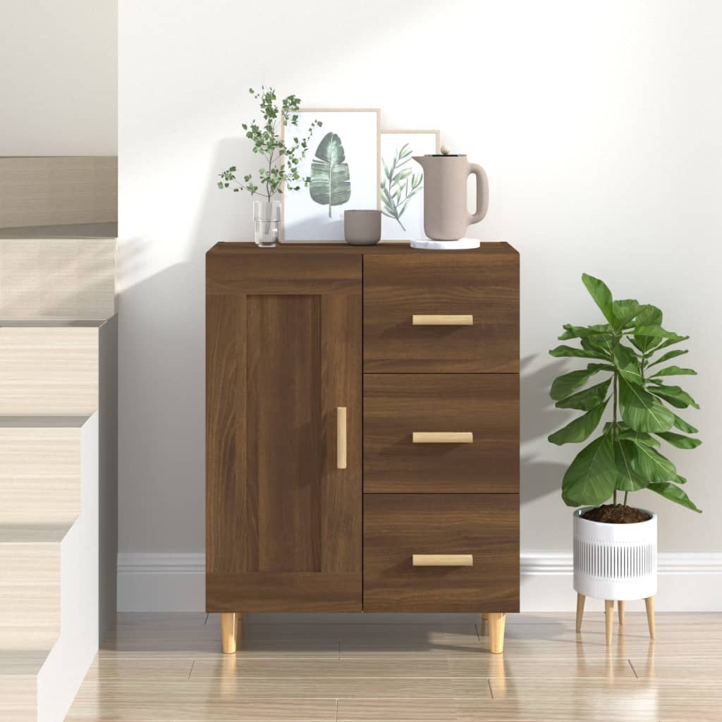 vidaXL Senkki ruskea tammi 69,5x34x90 cm tekninen puu