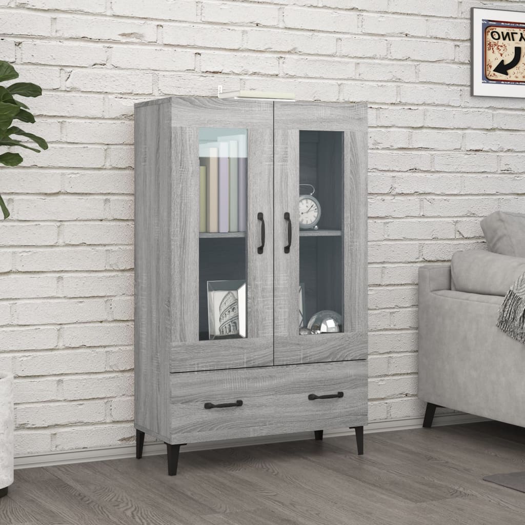 vidaXL Kaappi harmaa Sonoma 70x31x115 cm tekninen puu