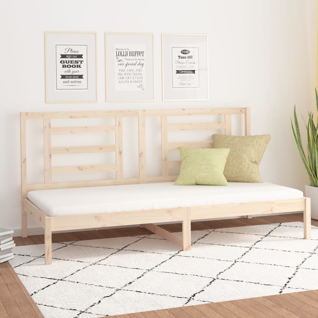 vidaXL Vuodesohva ilman patjaa 90x200 cm täysi mänty