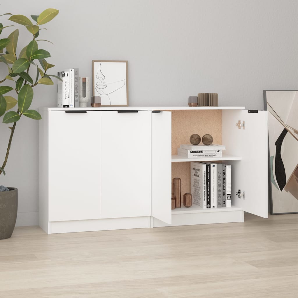 vidaXL Senkit 2 kpl valkoinen 60x30x70 cm tekninen puu