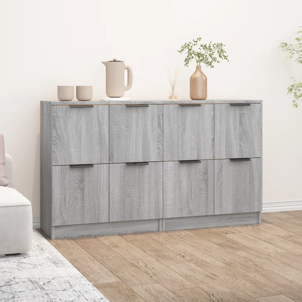 vidaXL Senkit 2 kpl harmaa Sonoma 60x30x70 cm tekninen puu