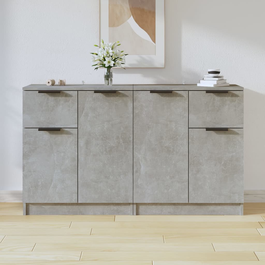 vidaXL Senkit 2 kpl betoninharmaa 60x30x70 cm tekninen puu
