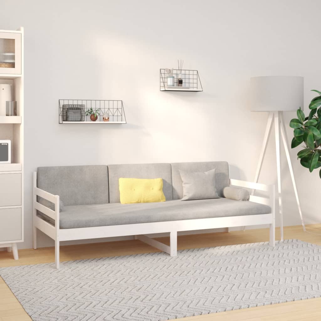 vidaXL Vuodesohva ilman patjaa valkoinen 80x200 cm täysi mänty