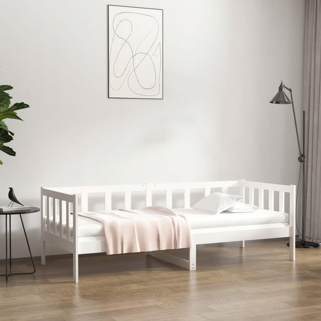 vidaXL Vuodesohva ilman patjaa valkoinen 80x200 cm täysi mänty