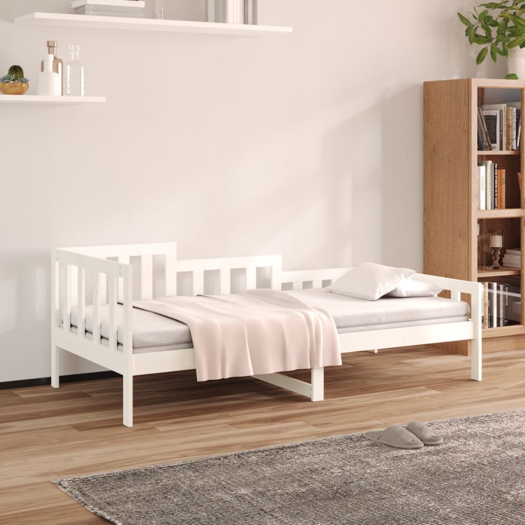 vidaXL Vuodesohva ilman patjaa valkoinen 80x200 cm täysi mänty