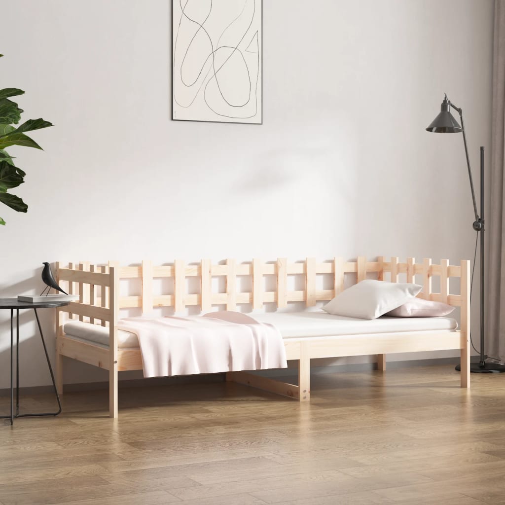 vidaXL Vuodesohva ilman patjaa 90x190 cm täysi mänty