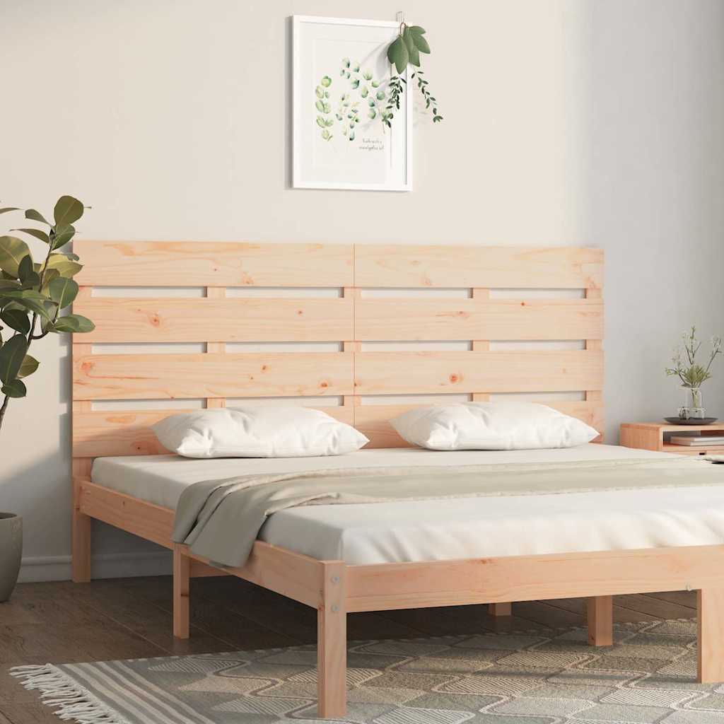 vidaXL Sängynpääty 135x3x80 cm täysi mänty