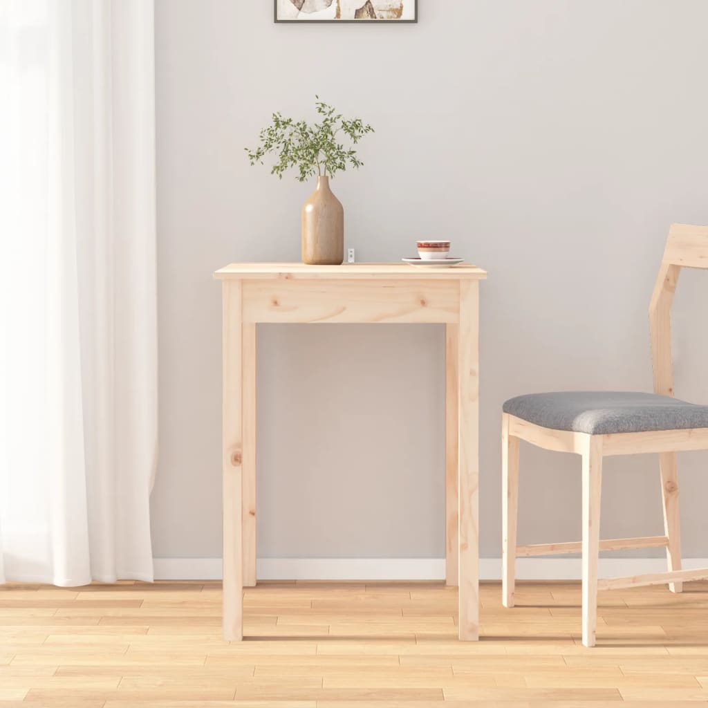 vidaXL Ruokapöytä 55x55x75 cm täysi mänty