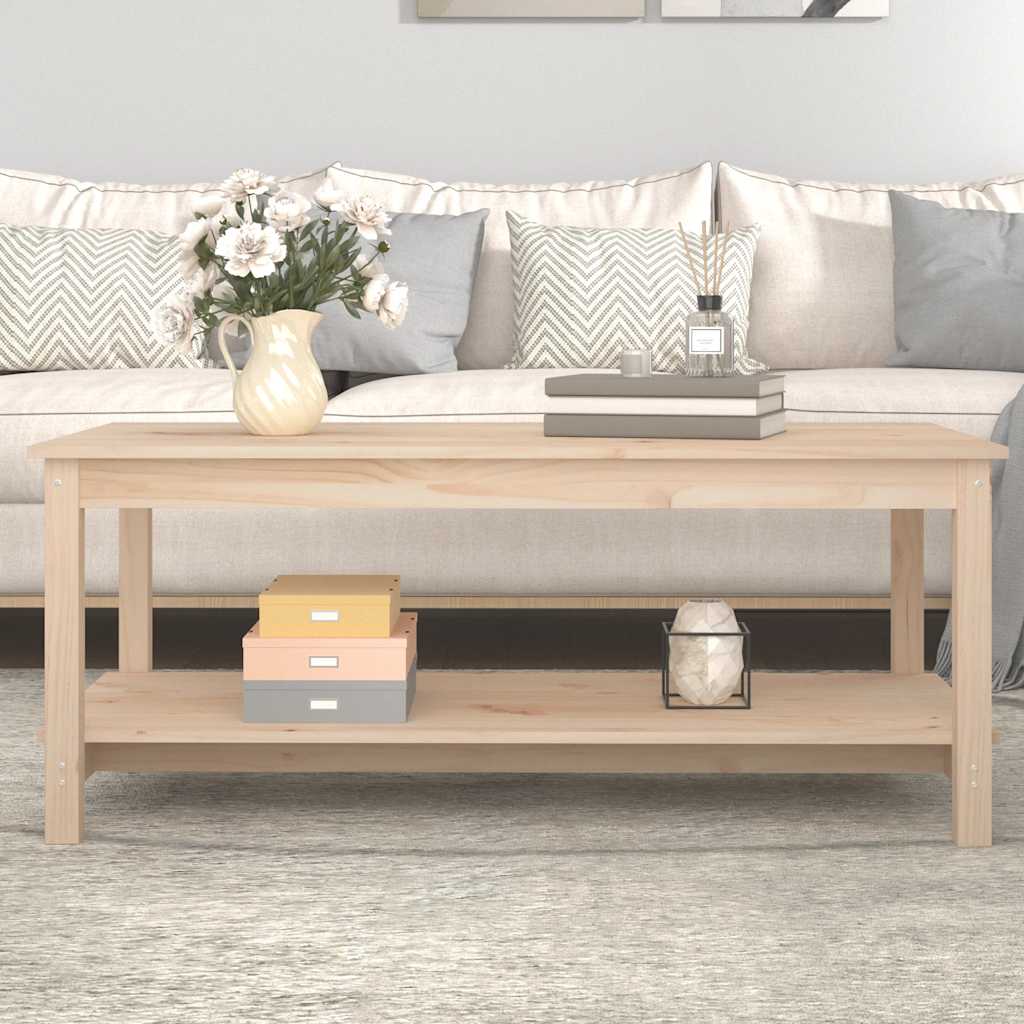 vidaXL Sohvapöytä 110x55x45 cm täysi mänty