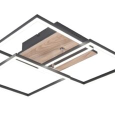 Trio Mobile LED katto-/seinävalaisin puujäljitelmä/mattamusta