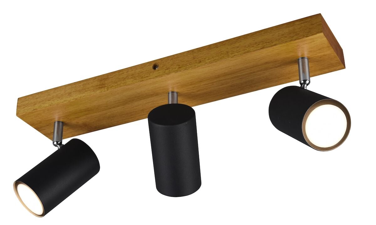 Trio Marley spotti 3-os. GU10 mattamusta/puu