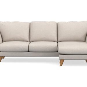 Trend Lyx 3-istuttava Oikeakätinen L-muotoinen Divaanisohva Kankaalla - Beige