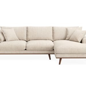 Copenhagen Premium 4-istuttava Oikeakätinen L-muotoinen Divaanisohva Chenillekankaalla - Beige